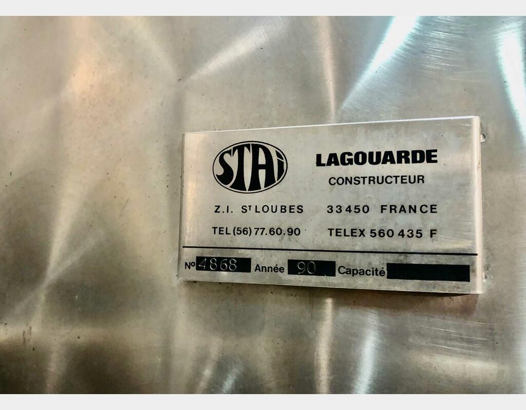 Cuve stockage inox