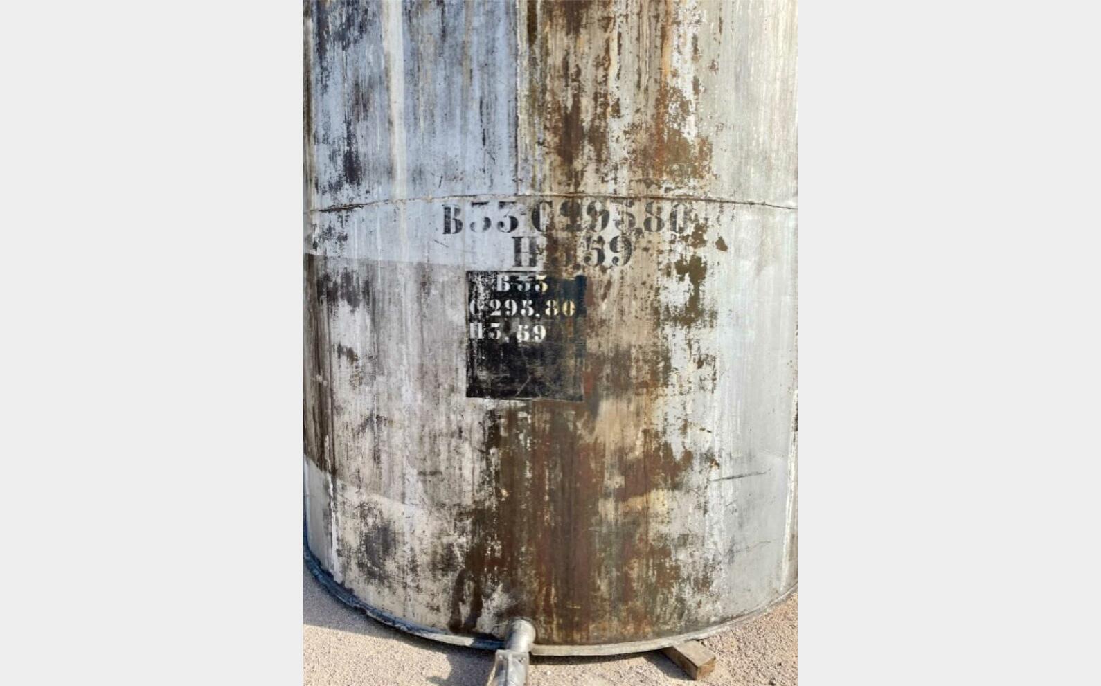 Stainless steel tank - Flat bottom 300 HL (30 000 litres)