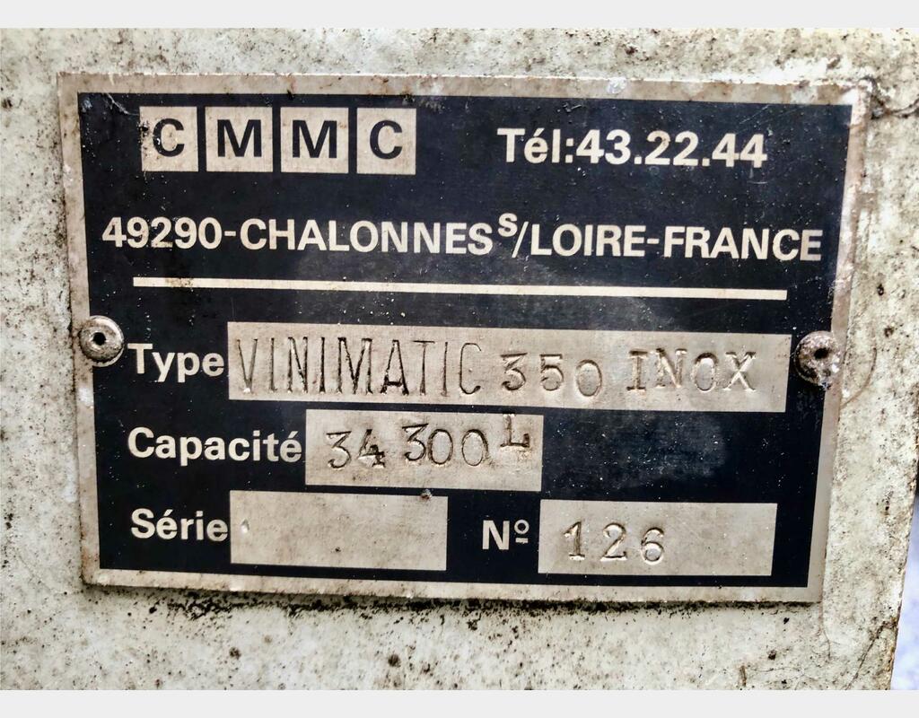 Cuve en acier inoxydable de vinification - Type VINIMATIC