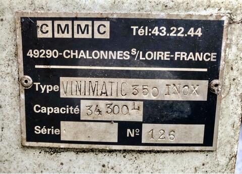 Cuve inox - Vinification 350 HL (35 000 litres) VASLIN BUCHER