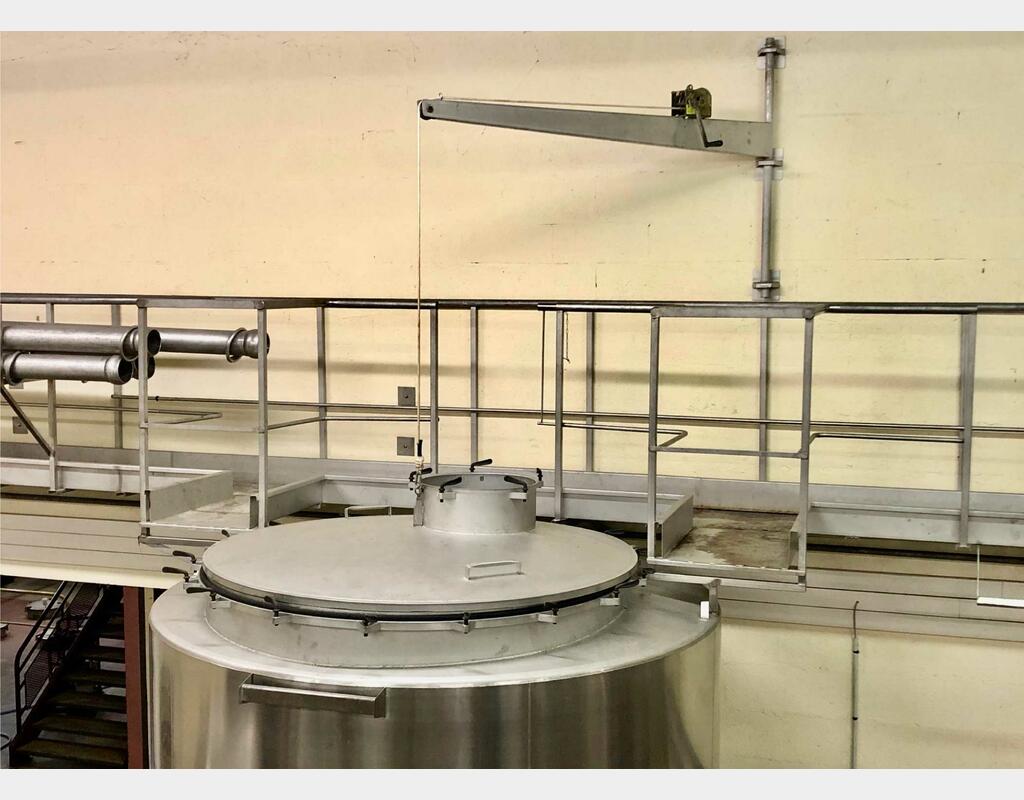 Cuve inox fermée - Fond conique sur pieds