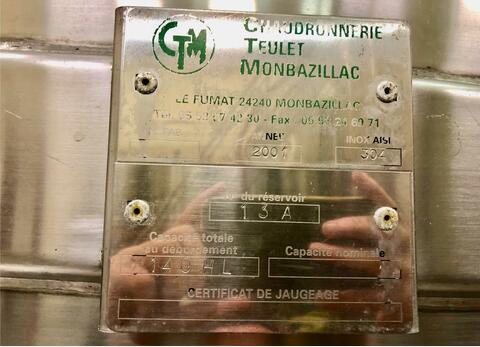 Cuve inox fermée - Fond conique sur pieds