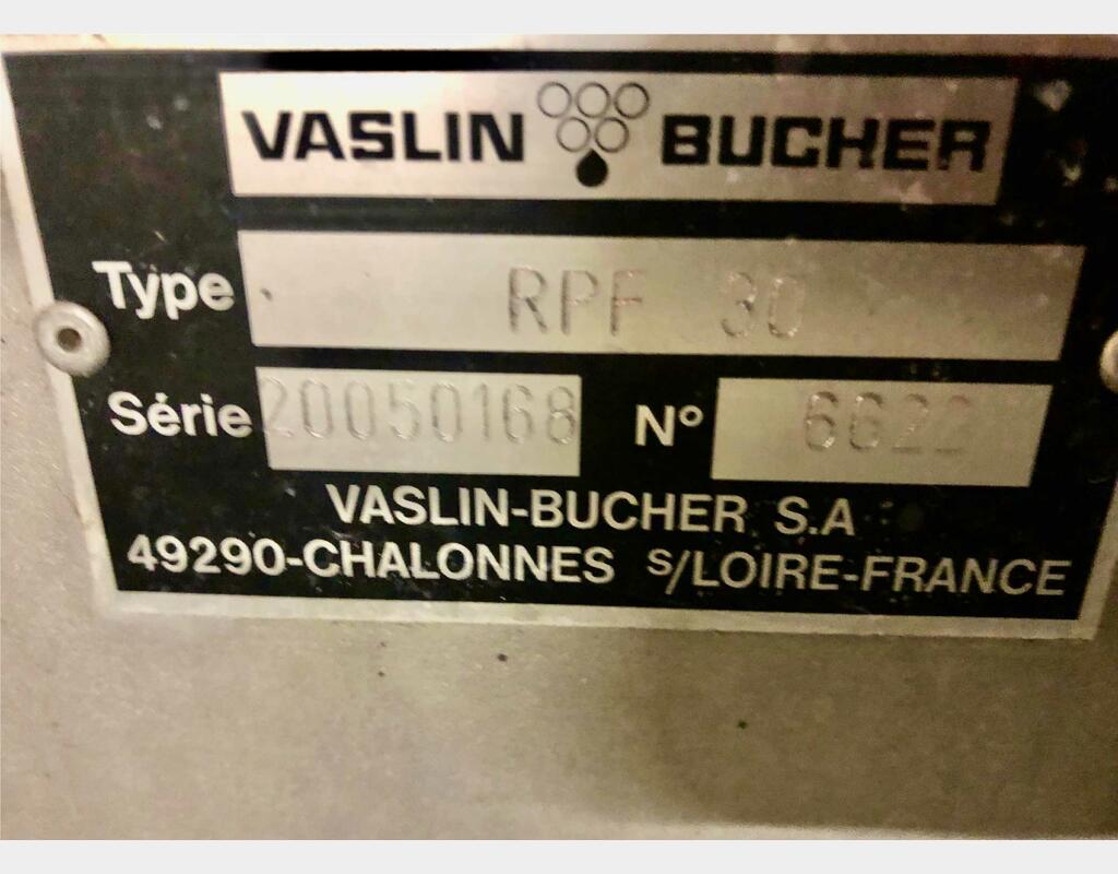 Pressoir - RPF30 Ann&eacute;e 2001 BUCHER
