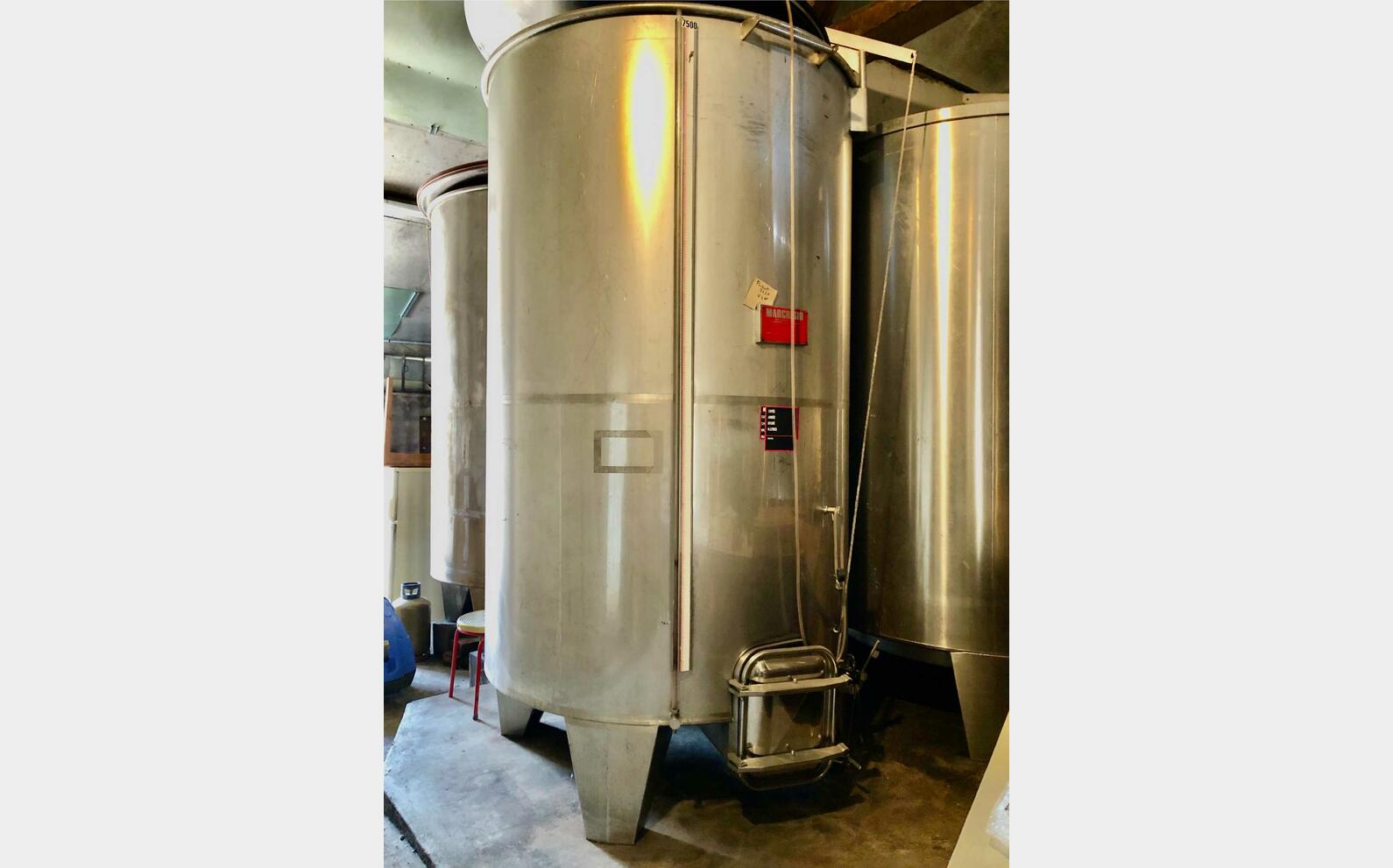 Cuve inox - Chapeau flottant 75 HL (7 500 litres) MARCHISIO