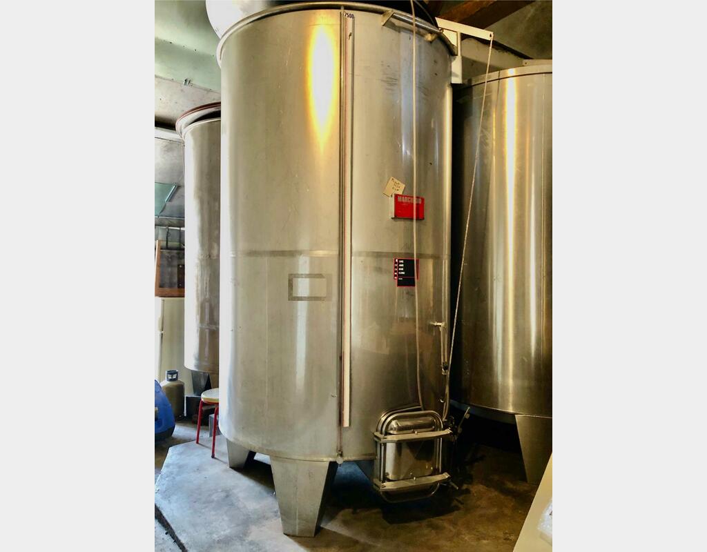 Cuve inox - Chapeau flottant 75 HL (7 500 litres) MARCHISIO