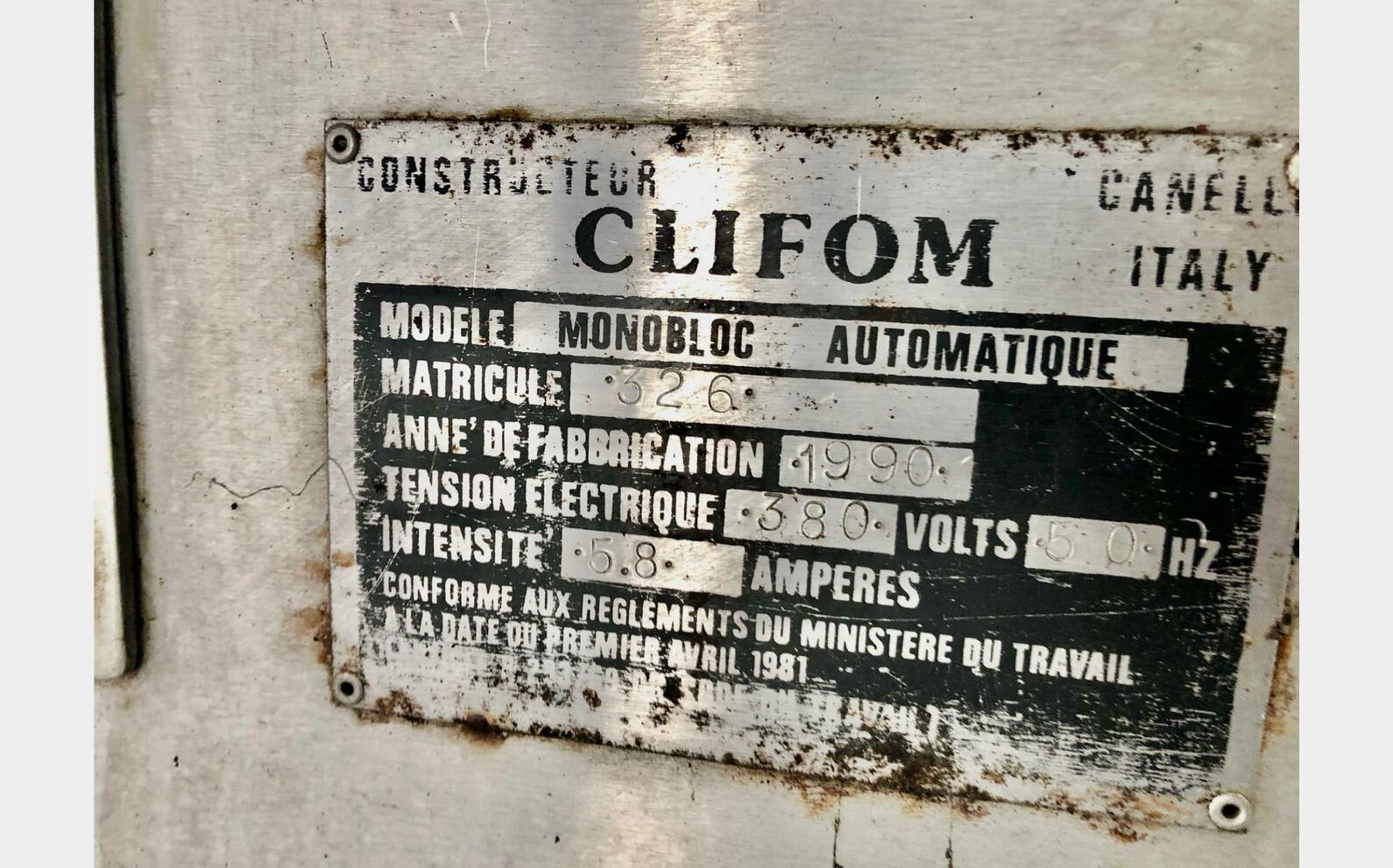 Remplisseuse - Boucheuse CLIFOM