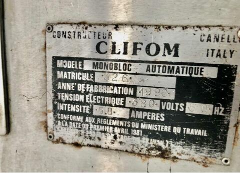 Remplisseuse - Boucheuse CLIFOM