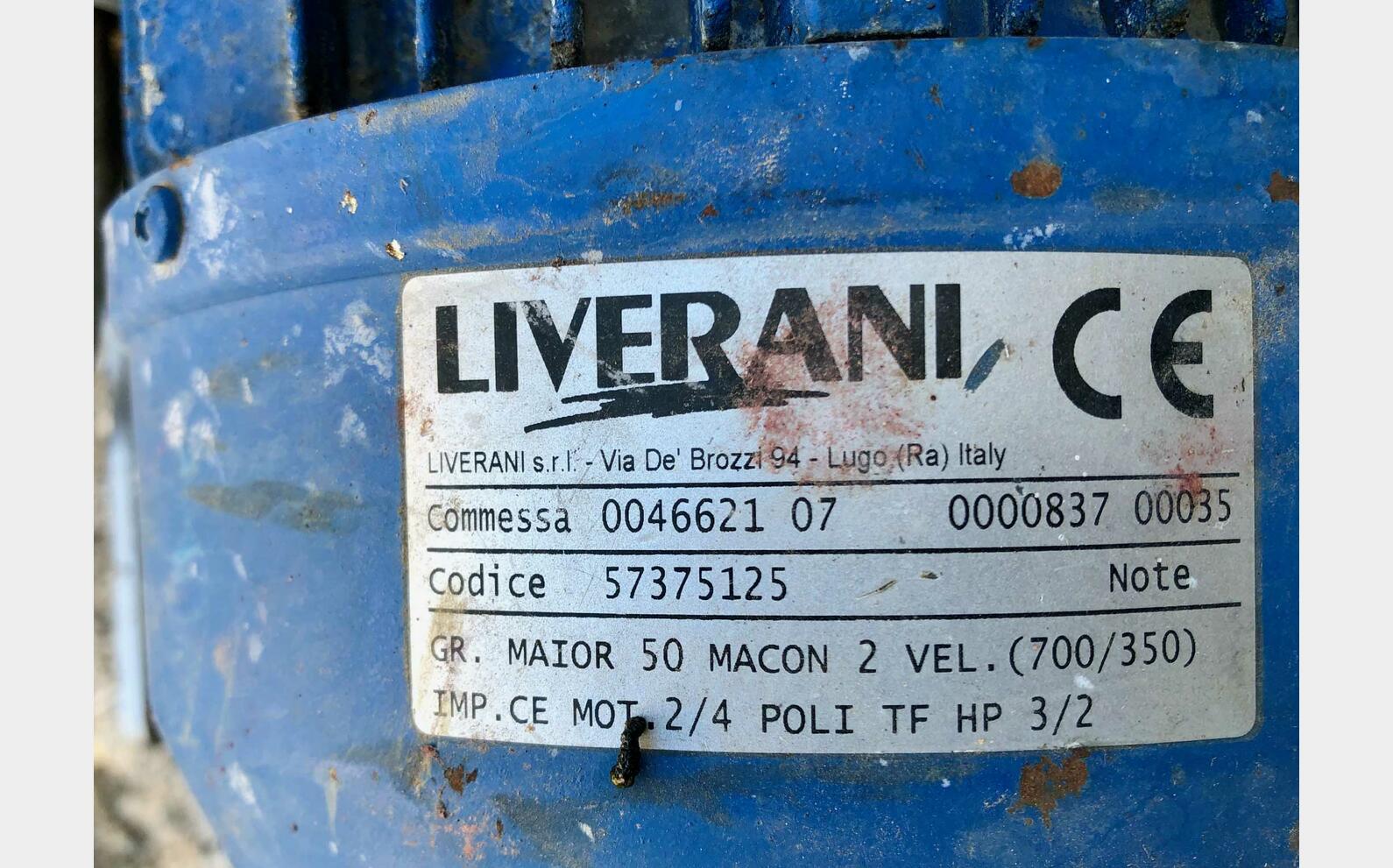 Impeller pump 90 > 180 HL/hour LIVERANI