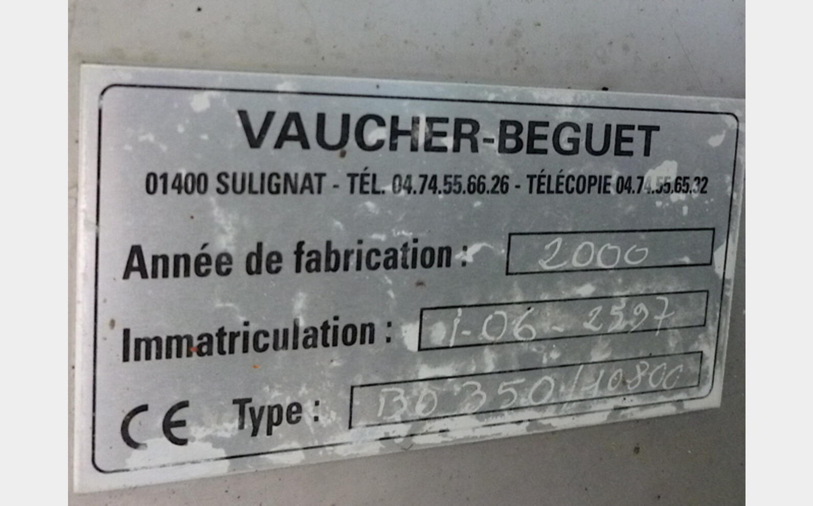 Tapis &agrave; bande VAUCHER BEGUET Ann&eacute;e : 2000