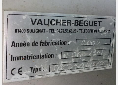 Tapis &agrave; bande VAUCHER BEGUET Ann&eacute;e : 2000
