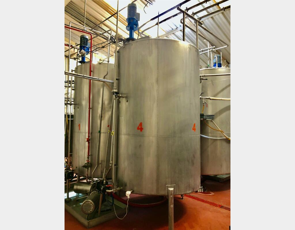 Stainless steel tank - Agitated