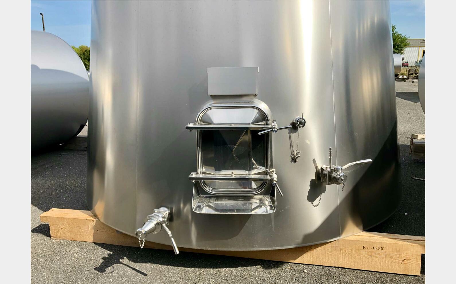 304 stainless steel tank - Tronconical 145 HL (14 500 liters) SERAP