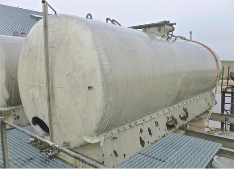 Cuve de stockage horizontale inox 316L - Volume : 200 hls (20 000 litres)