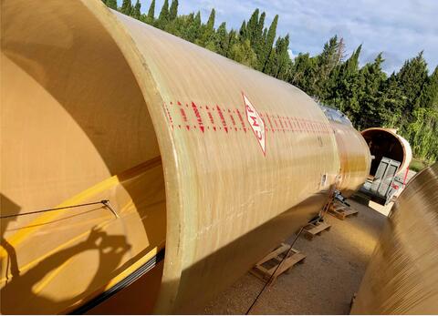 Cuve fibre - Chapeau flottant 150 HL (15 000 litres) CMP