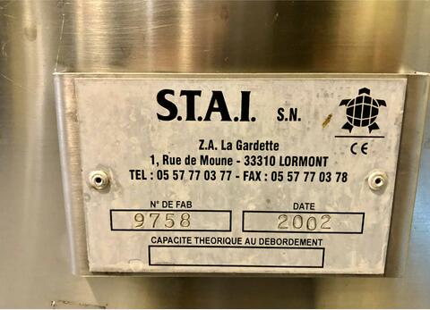 304L stainless steel tank - Flat bottom 190 HL (19 000 litres) STAI