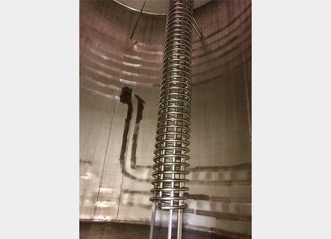 304L stainless steel tank - Cylindrical  - Vertical with settling