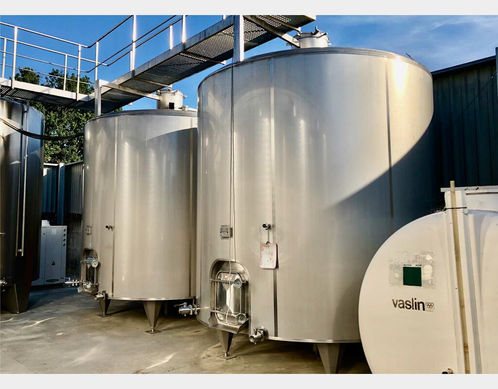 304L stainless steel tank - Cylindrical  - Vertical with double walls