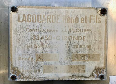 Stainless steel tank 304L - Internal flag 150 HL (15 000 litres) LAGOUARDE