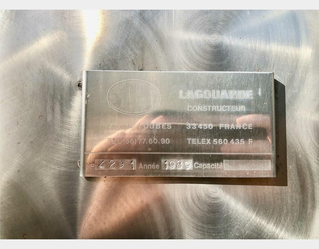 304L stainless steel tank - Cylindrical  - Internal flag