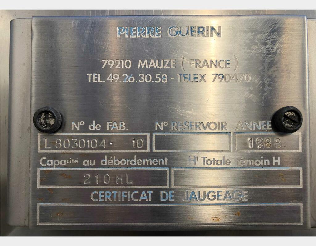 304L stainless steel tank - Cylindrical  - Vertical with double walls