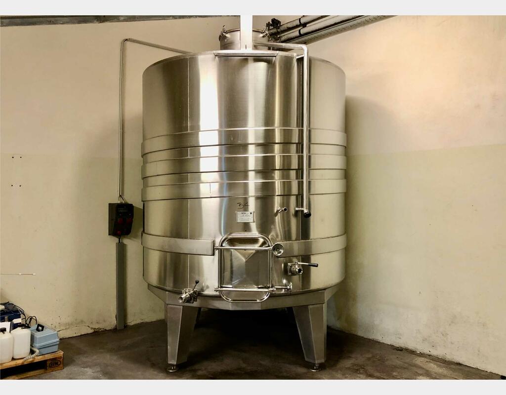 304L stainless steel tank - Cylindrical  - Vertical on legs