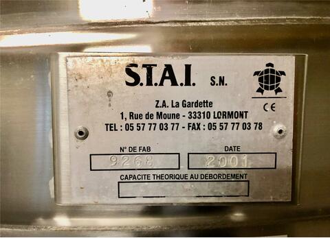 Cuve inox 304L 39 HL (3 900 litres) STAI