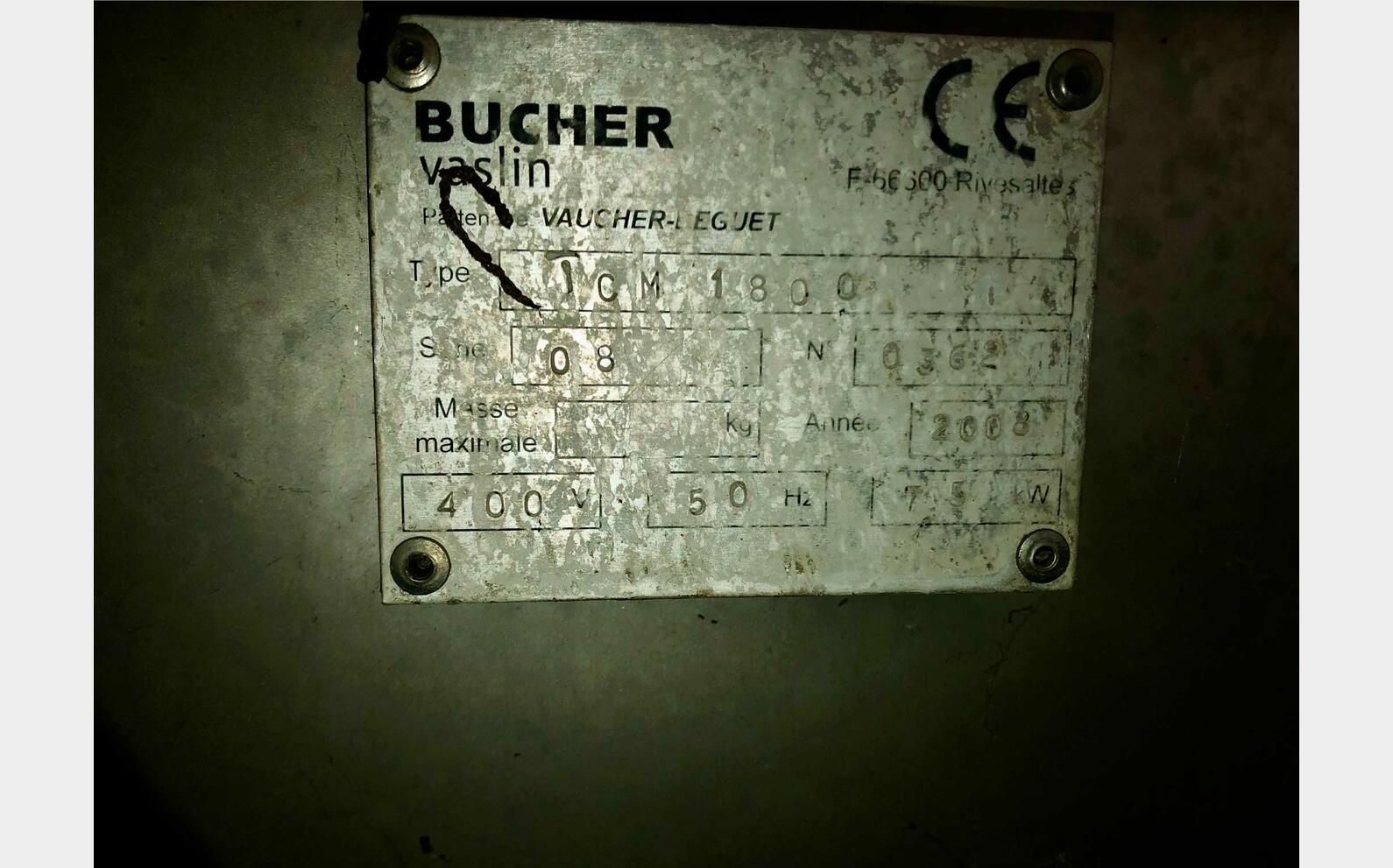 Redler inox - TCM 800 BUCHER