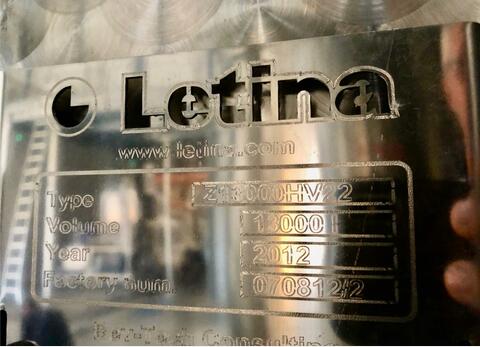 Stainless steel tank - Temperature controlled 130 HL (13 000 litres) LETINA