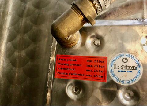 Stainless steel tank - Temperature controlled 130 HL (13 000 litres) LETINA