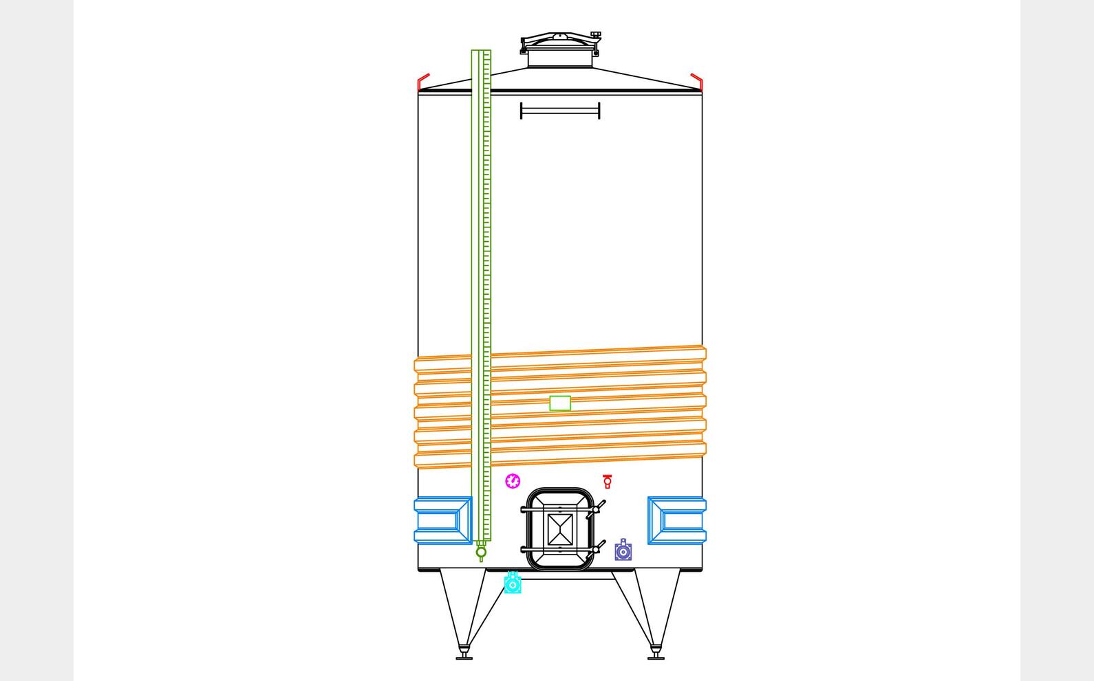 Stainless steel tank - Cooling coil 78.63 HL (7863 Litres) ARSILAC