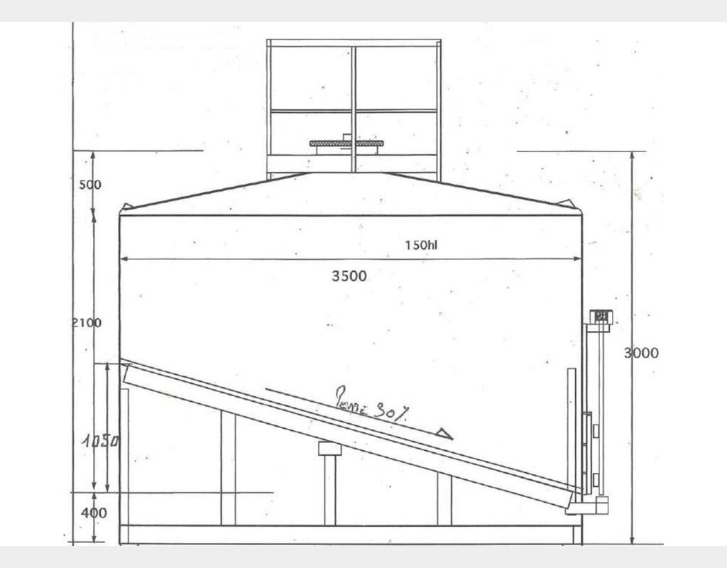 Cuve inox autovidante - Stockage