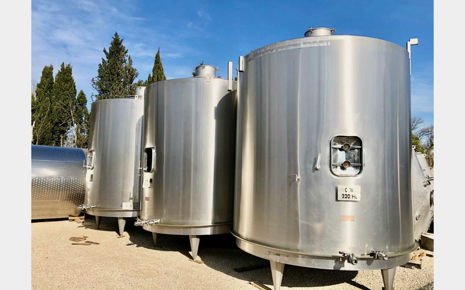 304L stainless steel tank - Flat bottom 220 HL (22 000 litres) PIERRE GUERIN