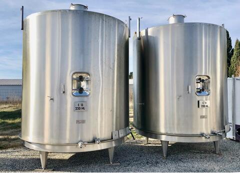 Cuve inox 304L - Fond plat 220 HL (22 000 litres) PIERRE GUERIN