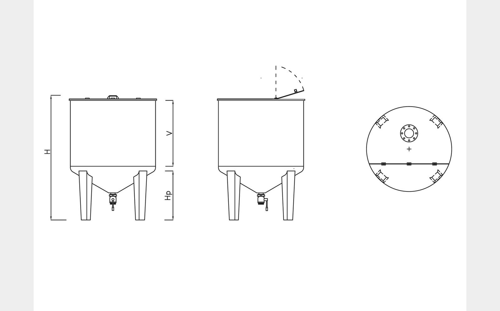 Cuves inox 304 ou 316 - MTFCM De 7,15 HL (715 litres) &agrave; 20 HL (2000 litres) ARSILAC