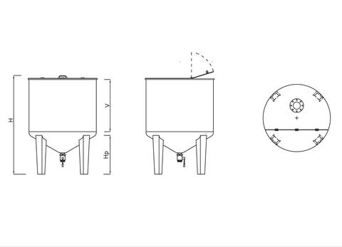  Stainless steel tanks - MTFCM From 7,15 HL (715 liters) to 20 HL (2000 liters) ARSILAC