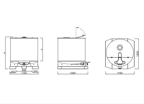 Cuves inox 304 ou 316 - SBPM De 4,60 HL (460 litres) &agrave; 20 HL (2000 litres) ARSILAC