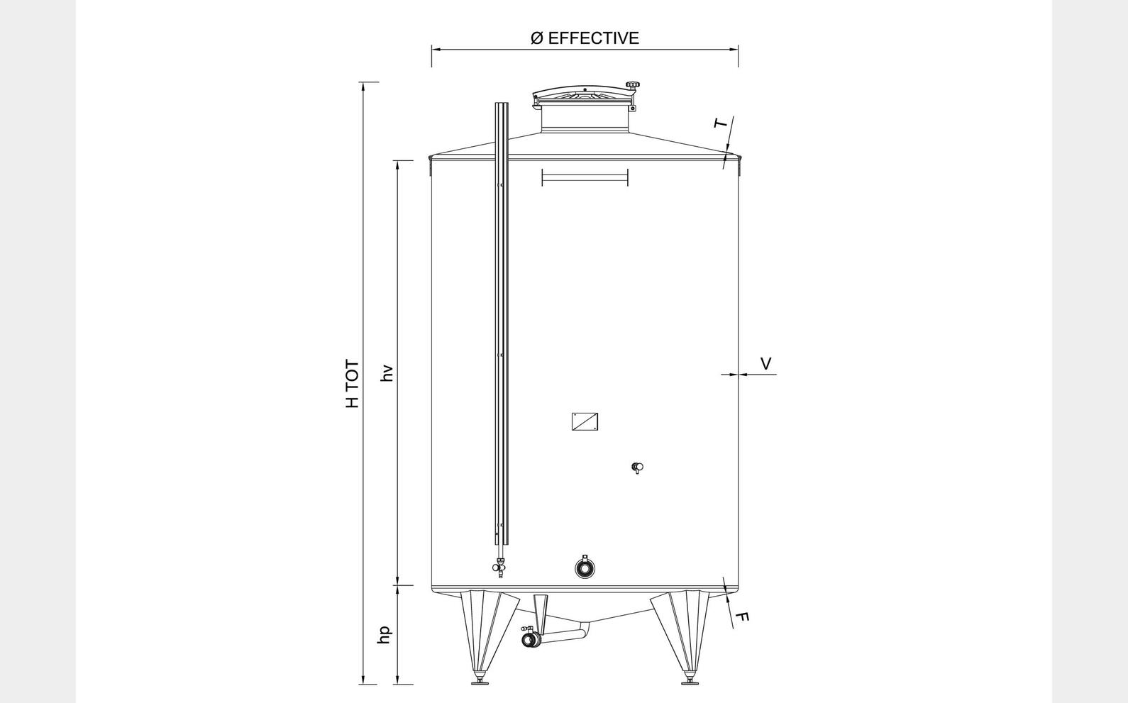 Tanks - STOC - 304 stainless steel From 3 HL (301 liters) to 408 HL (40803 liters) ARSILAC