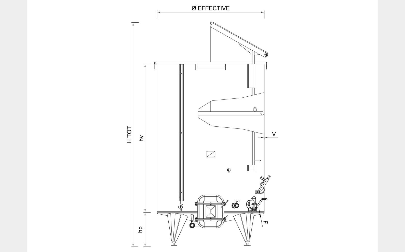 Tanks - SPAF - 304 stainless steel From 10 HL (1000 liters) to 250 HL (25000 liters) ARSILAC