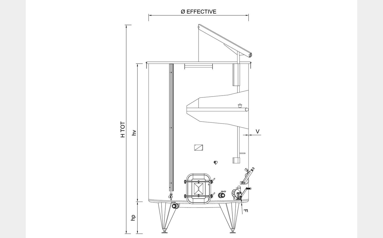 Tanks - SPAIP - 304 stainless steel From 7,5 HL (750 liters) to 250 HL (25000 liters) ARSILAC