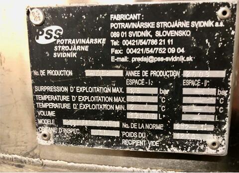 Cuve inox - Cylindro conique 110 HL (11.000 litres) PSS