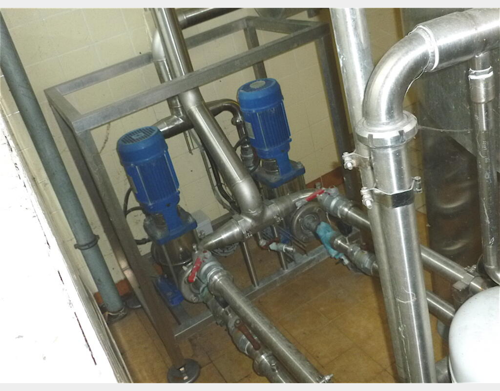 Ensemble de 2 pompes inox sur chassis