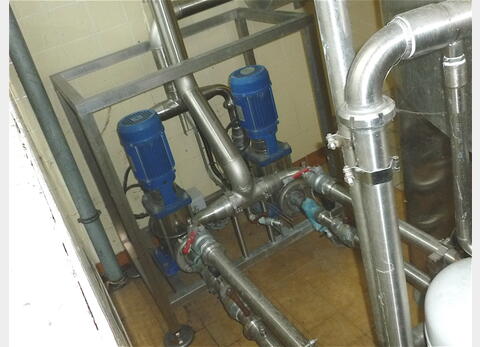 Ensemble de 2 pompes inox sur chassis