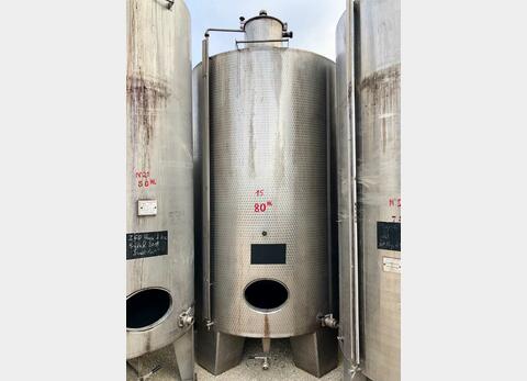 Cuve en acier inoxydable - Cylindrique - Verticale