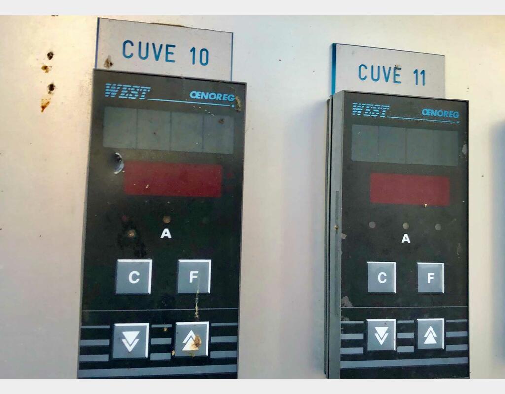 Control panel - Temperature of 27 tanks