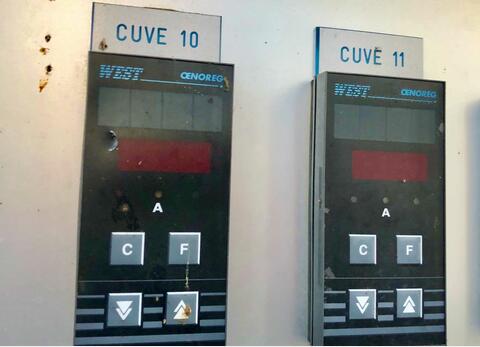 Control panel - Temperature of 27 tanks