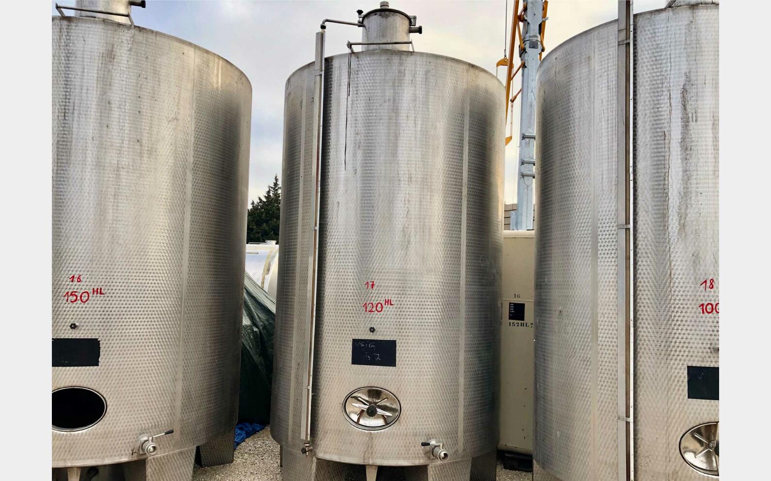 Cuve inox - Cylindrique 120 HL (12 000 litres)