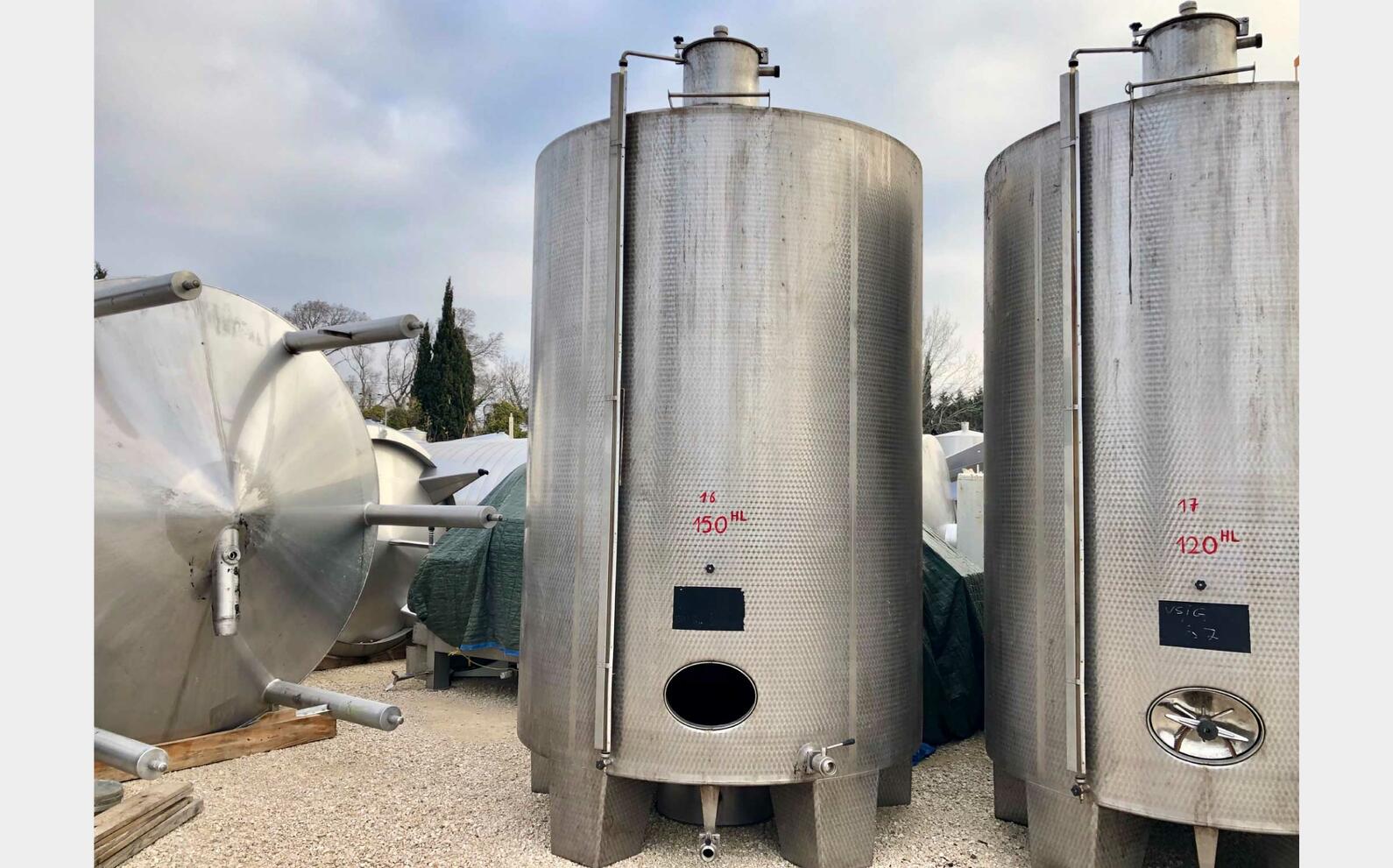 Cuve inox - Cylindrique 150 HL (15000 litres)