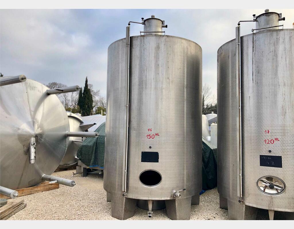 Cuve inox - Cylindrique 150 HL (15000 litres)