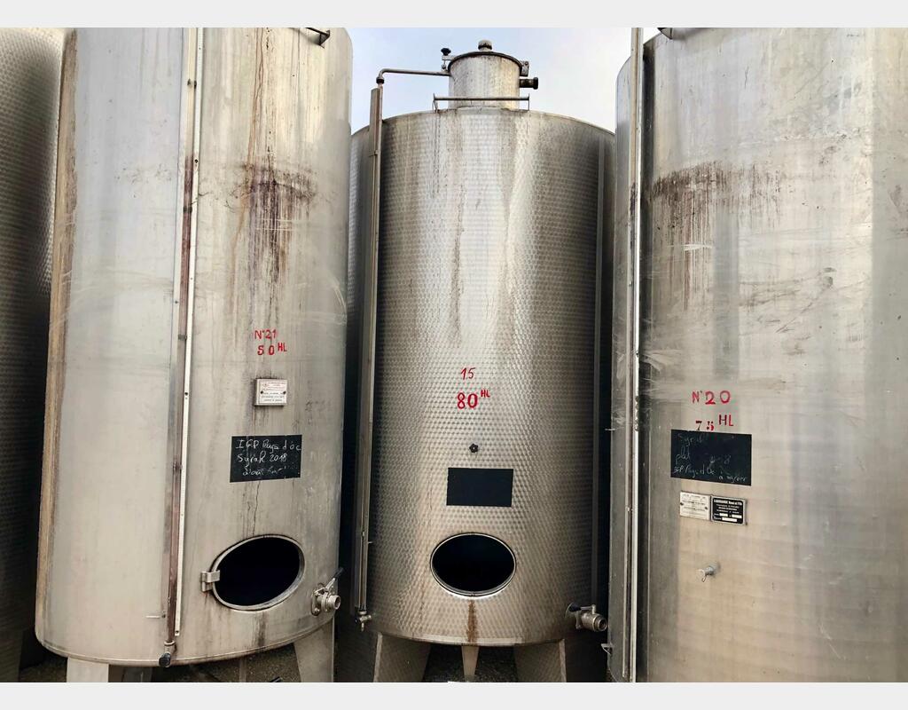 Cuve inox - Cylindrique 80 HL (8 000 litres)