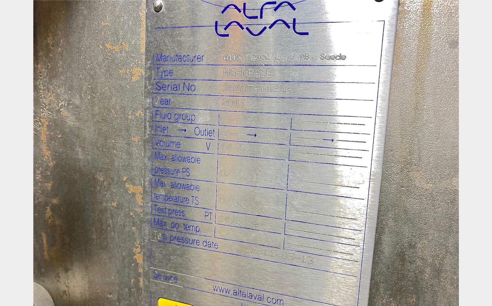 Echangeur &agrave; plaques ALFA LAVAL